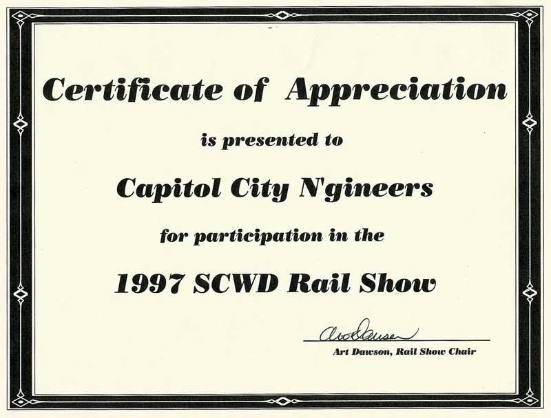 certificate of appreciation
