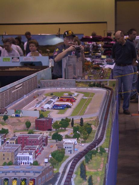 Gary photographing behind the racetrack module