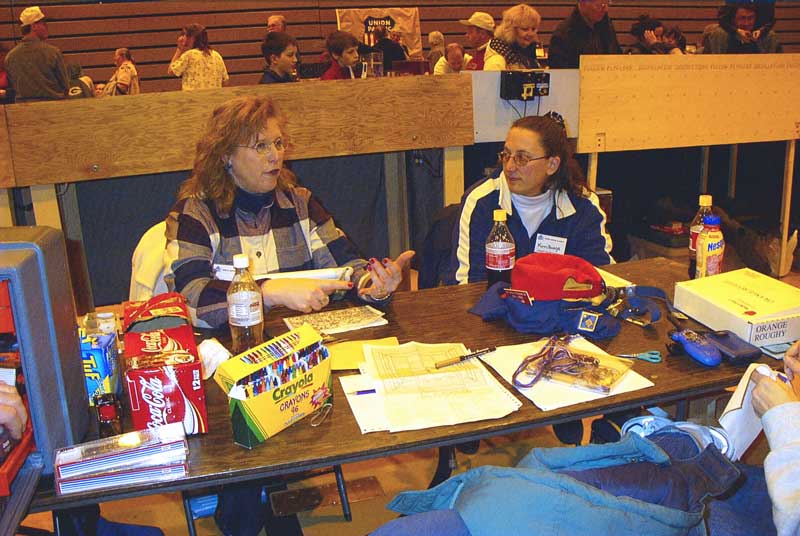 Terri and Kim behind the scenes