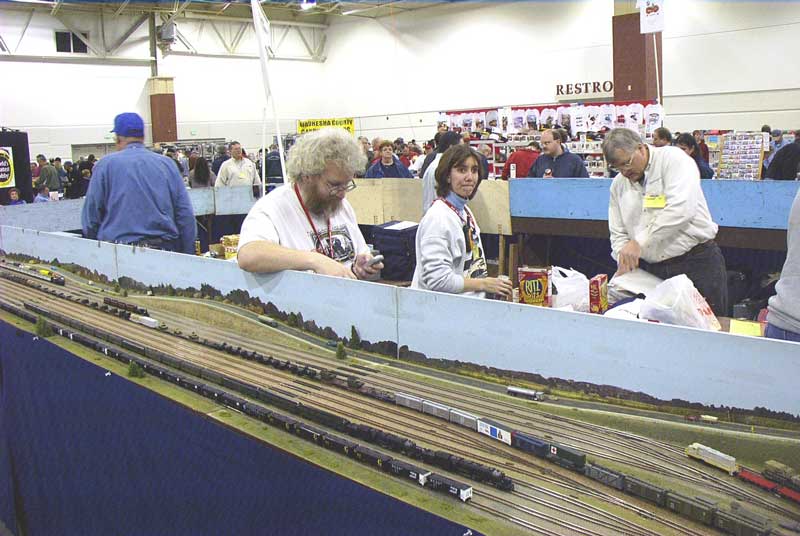 Sean and Jen at the layout