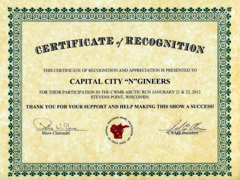 certificate of appreciation