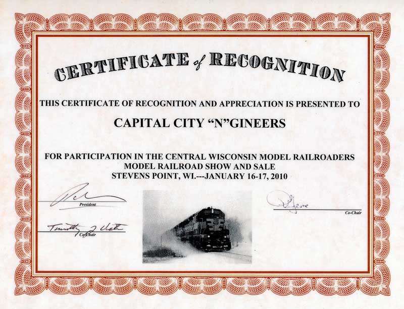 certificate of appreciation